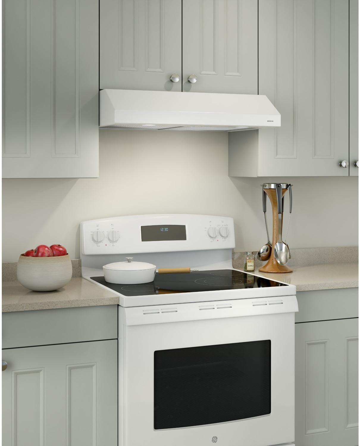36" Range Hood, Glacier, 250 CFM