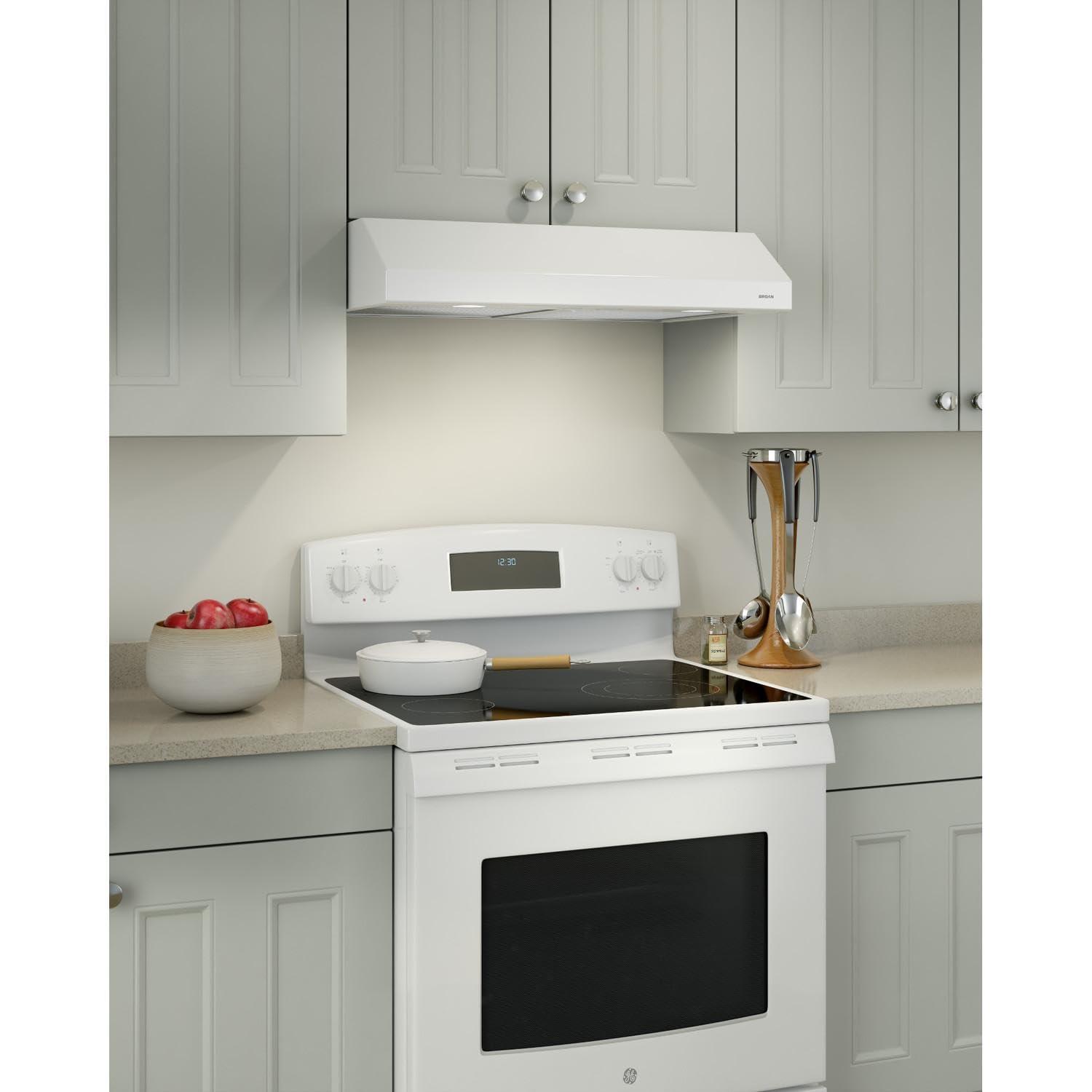 36" Range Hood, Glacier, 250 CFM