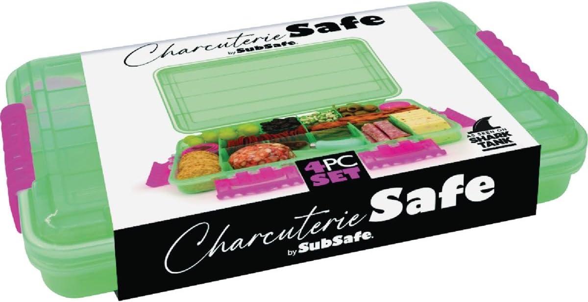 Charcuterie Safe By SubSafe - Waterproof Tackle Box Container Keeps Snacks Fresh & Dry On the Go - Snackle Box is Perfect for the Beach, Parties & Tailgating - BPA Free – Blue - As s