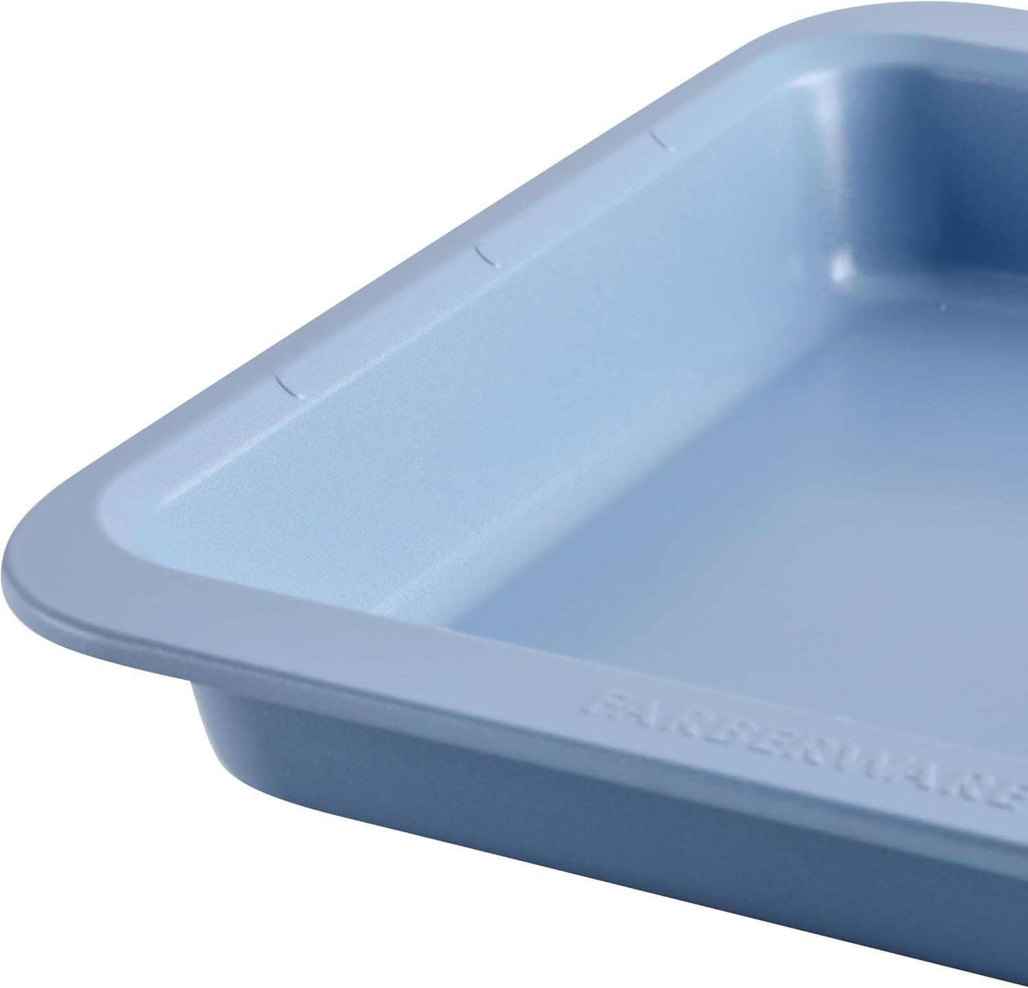 Farberware Farberware Easy Solutions Nonstick Bakeware Square Cake Pan, 9 Inch, Blue