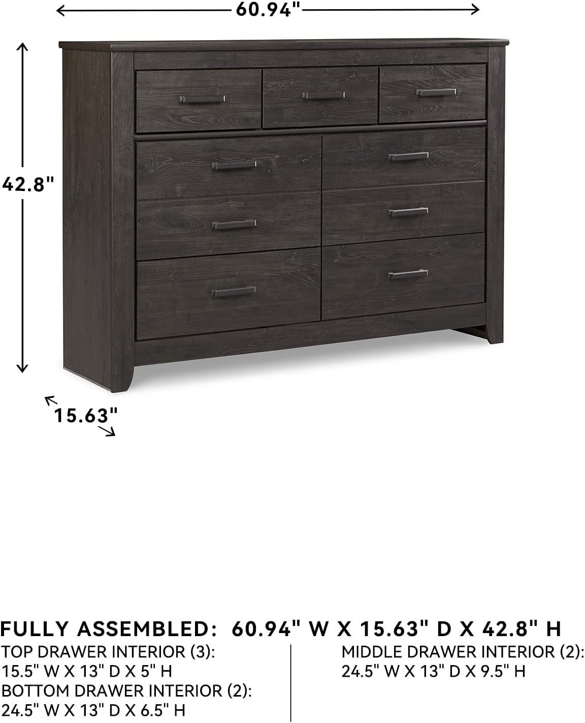 Ashley Furniture Brinxton 7 Drawer Dresser in Charcoal