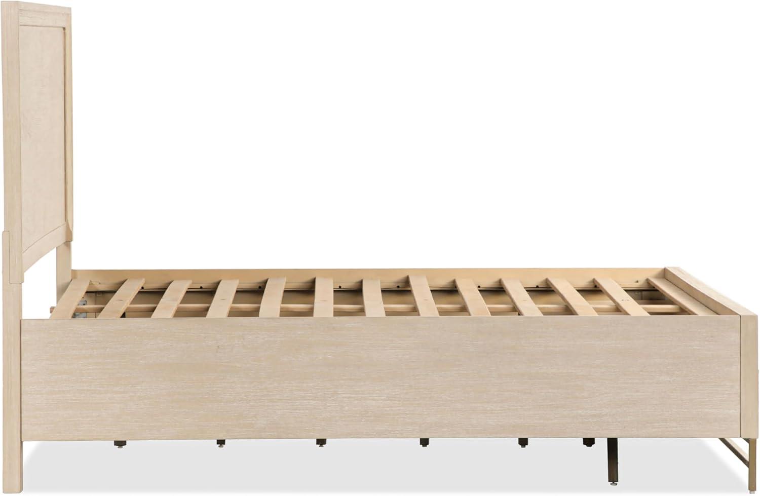 HOMES: Inside + Out 3pc Queen Neovesi Platform Bedroom Set Boho with 2 Nightstands Oak