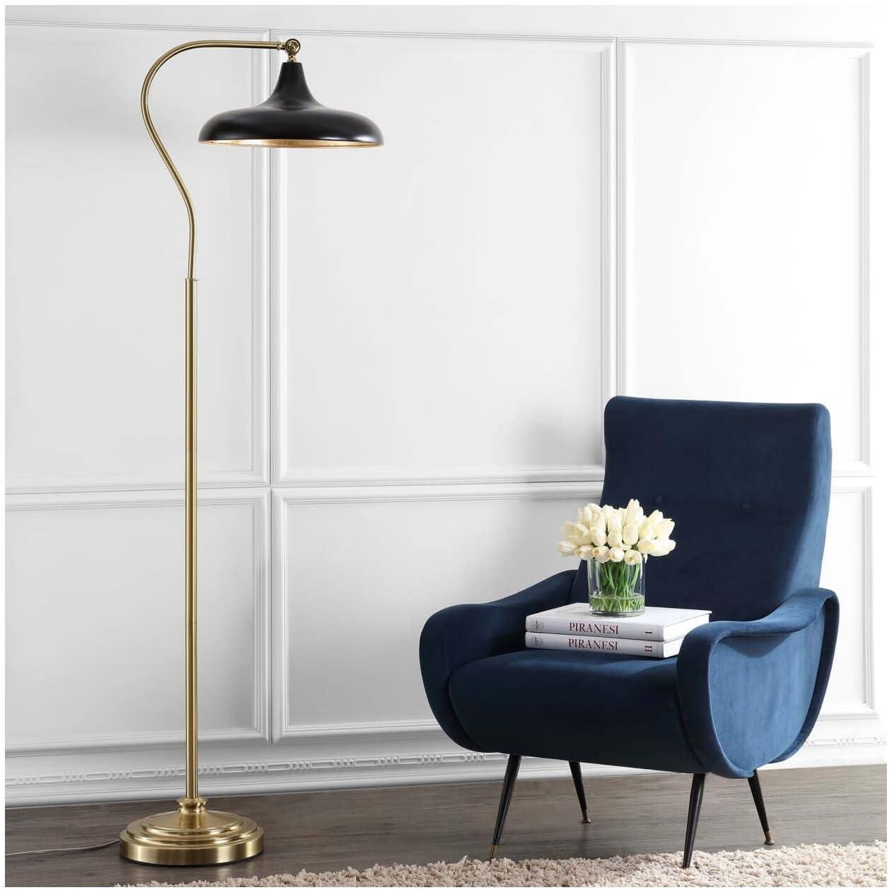 Elegant Vintage Gold & Black 68'' Contemporary Floor Lamp