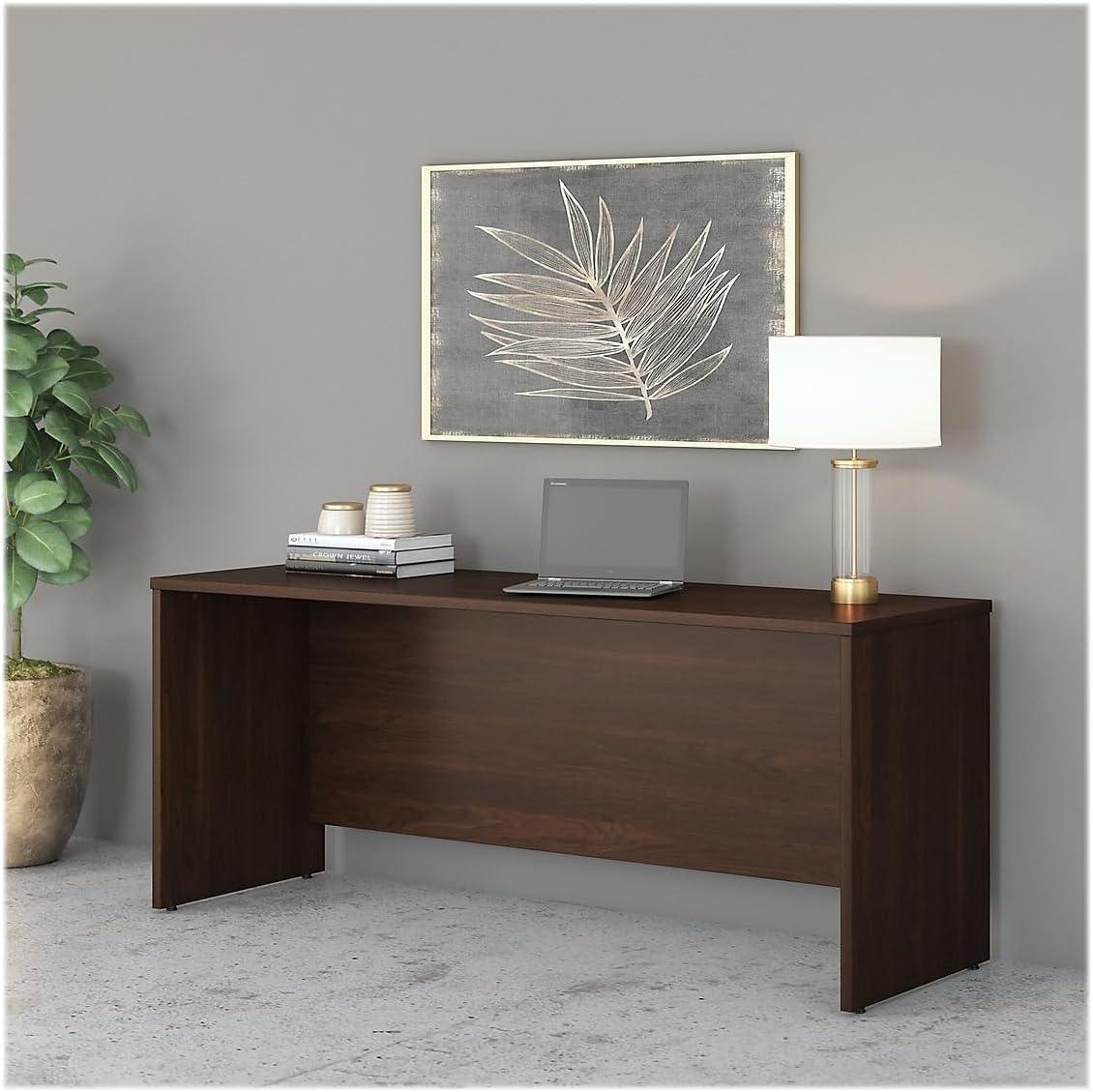 Studio C 72W x 24D Credenza Desk in White - Engineered Wood