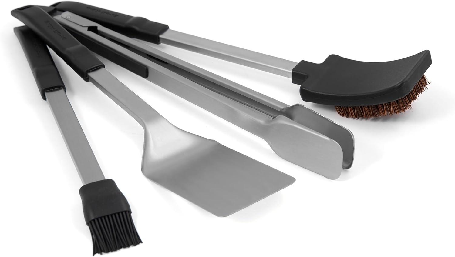 Baron Stainless Steel and Resin 4-Piece Grill Tool Set