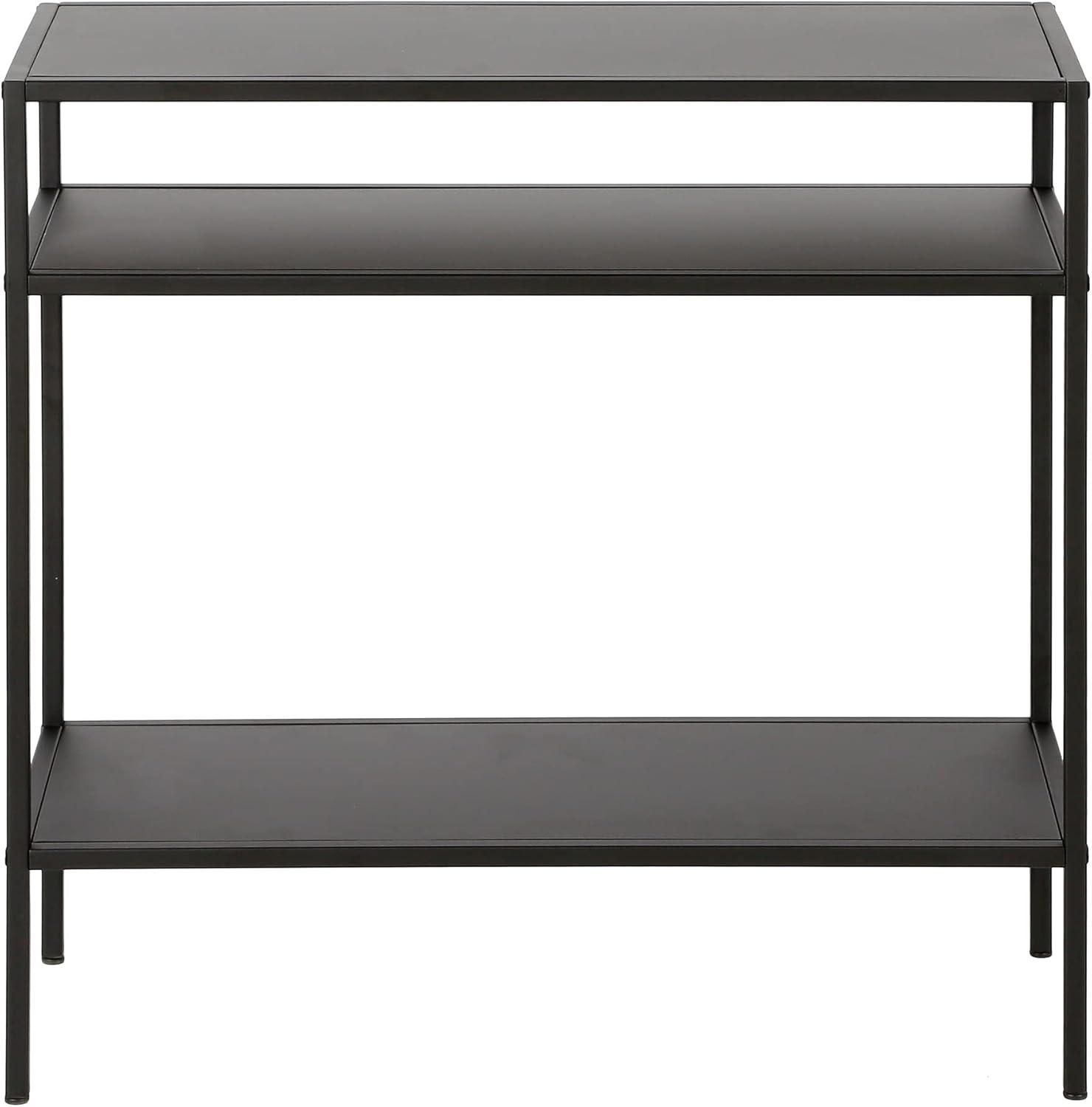 Evelyn&Zoe Ricardo 24" Wide Rectangular Side Table, Blackened Bronze