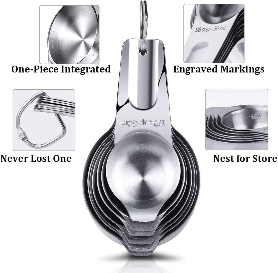 UGM   Measuring Cups Set  Stainless Steel Measuring Cups  Food Grade Measuring Cups For Kitchen Cooking And Baking (Set Of 7)