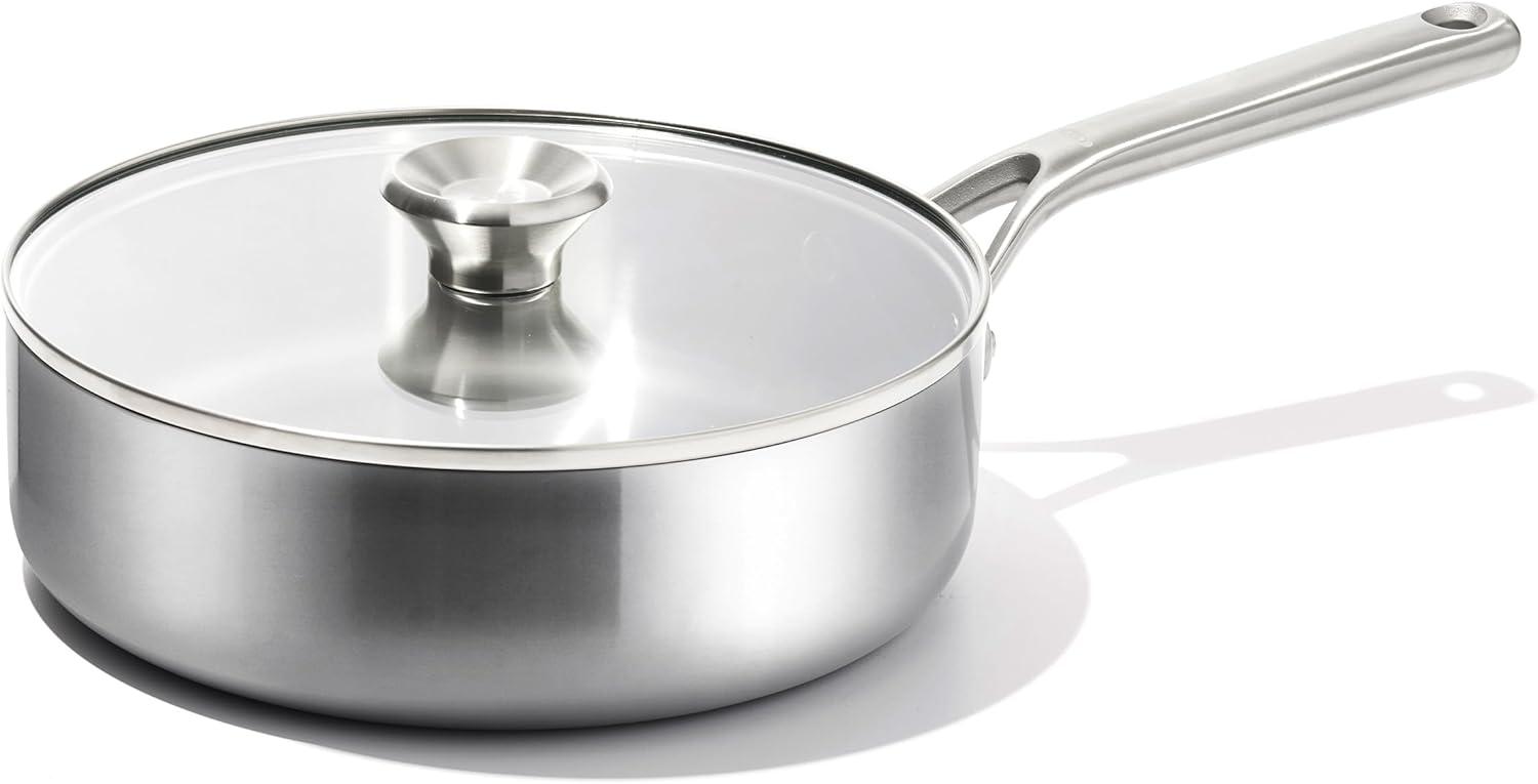 OXO Mira Tri-Ply Stainless Steel 3.25 Qt Sauté Pan with Lid