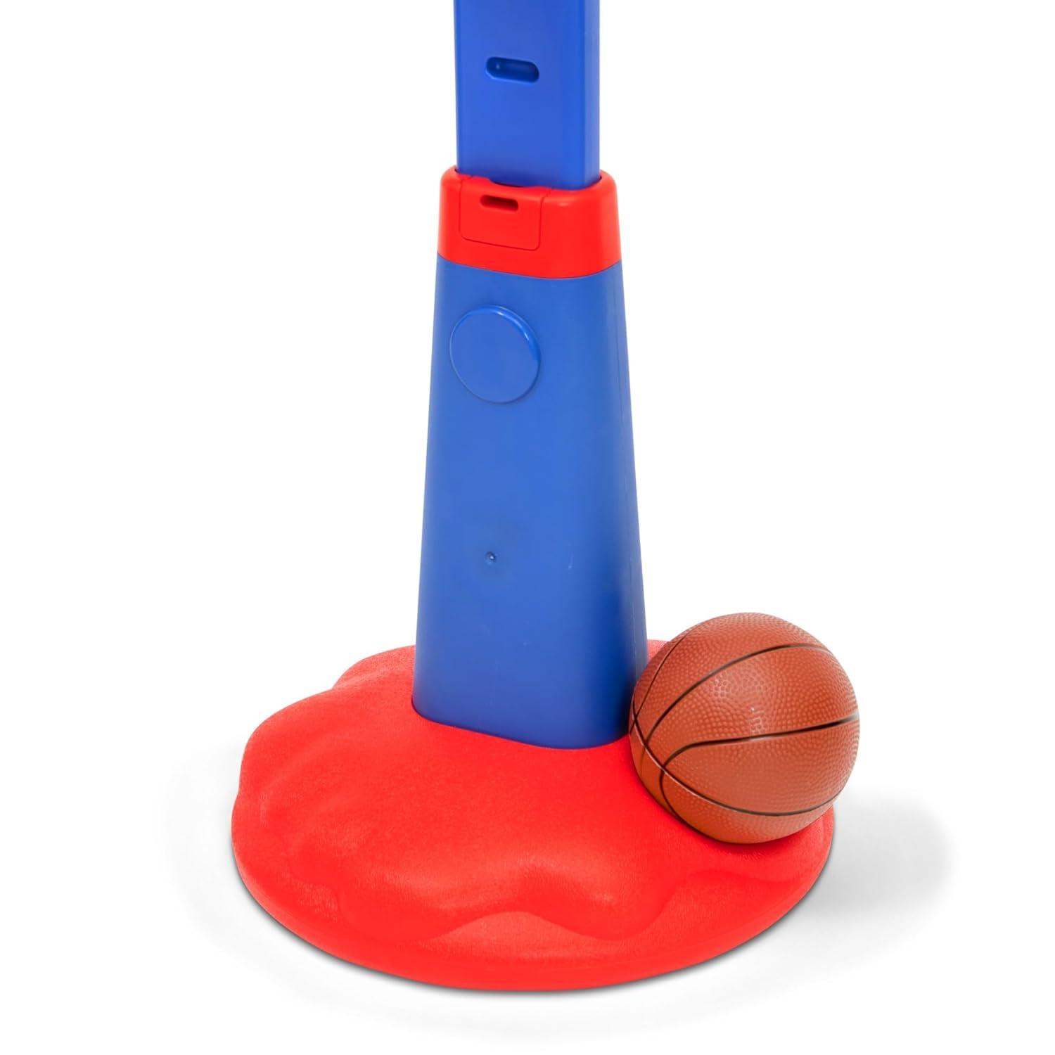 Spidey and His Amazing Friends Plastic Basketball Set by Delta Children – Includes Basketball Hoop, 1 Basketball and Ball Pump