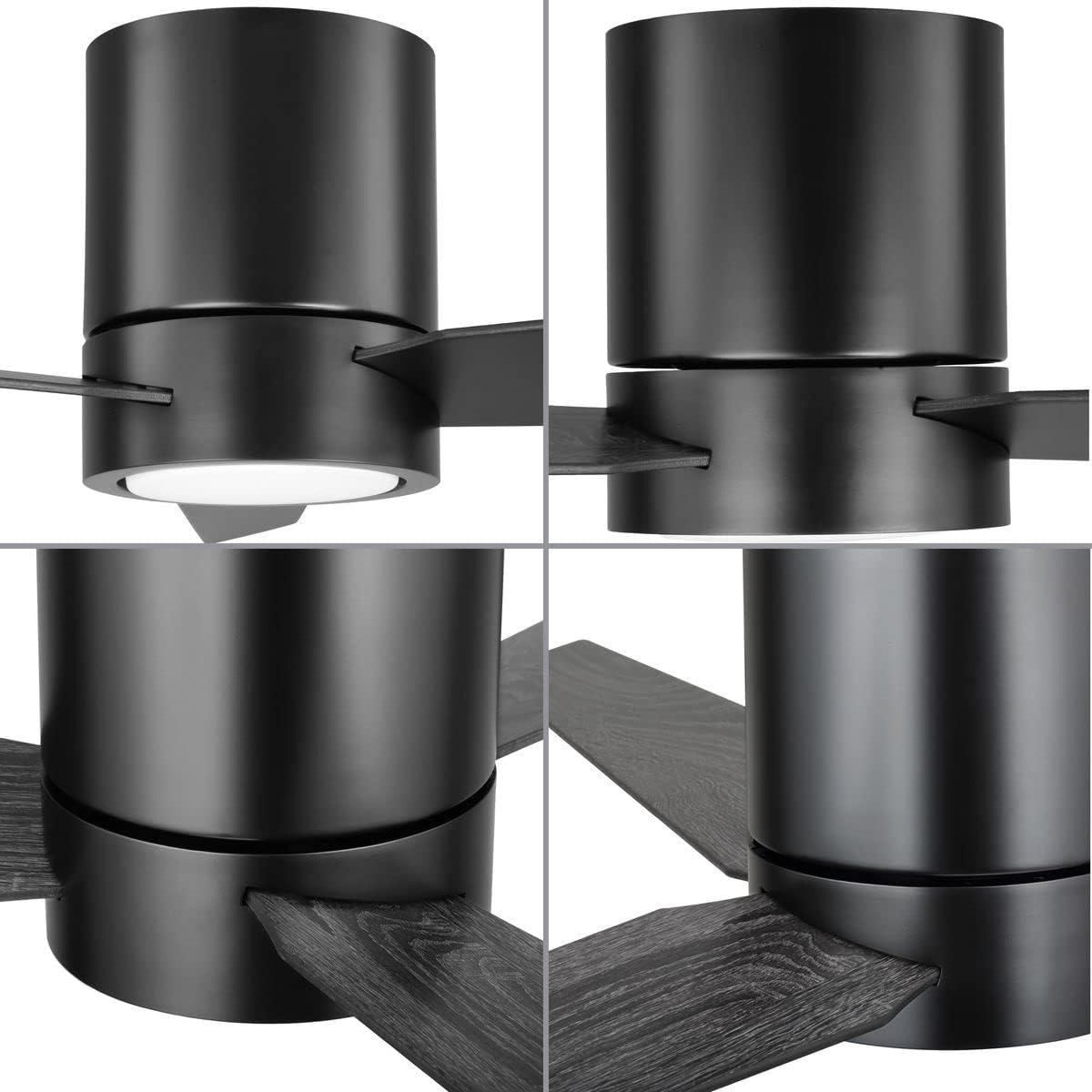 Braden 56" Integrated LED Indoor Satin White Mid-Century Modern Ceiling Fan with Light Kit and White Opal Shade and Remote Control