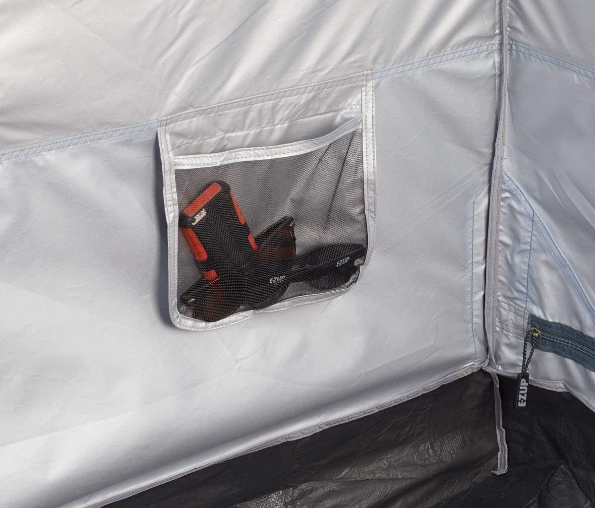 E-Z UP 10' x 10' Gray and Blue Camping Cube Tent