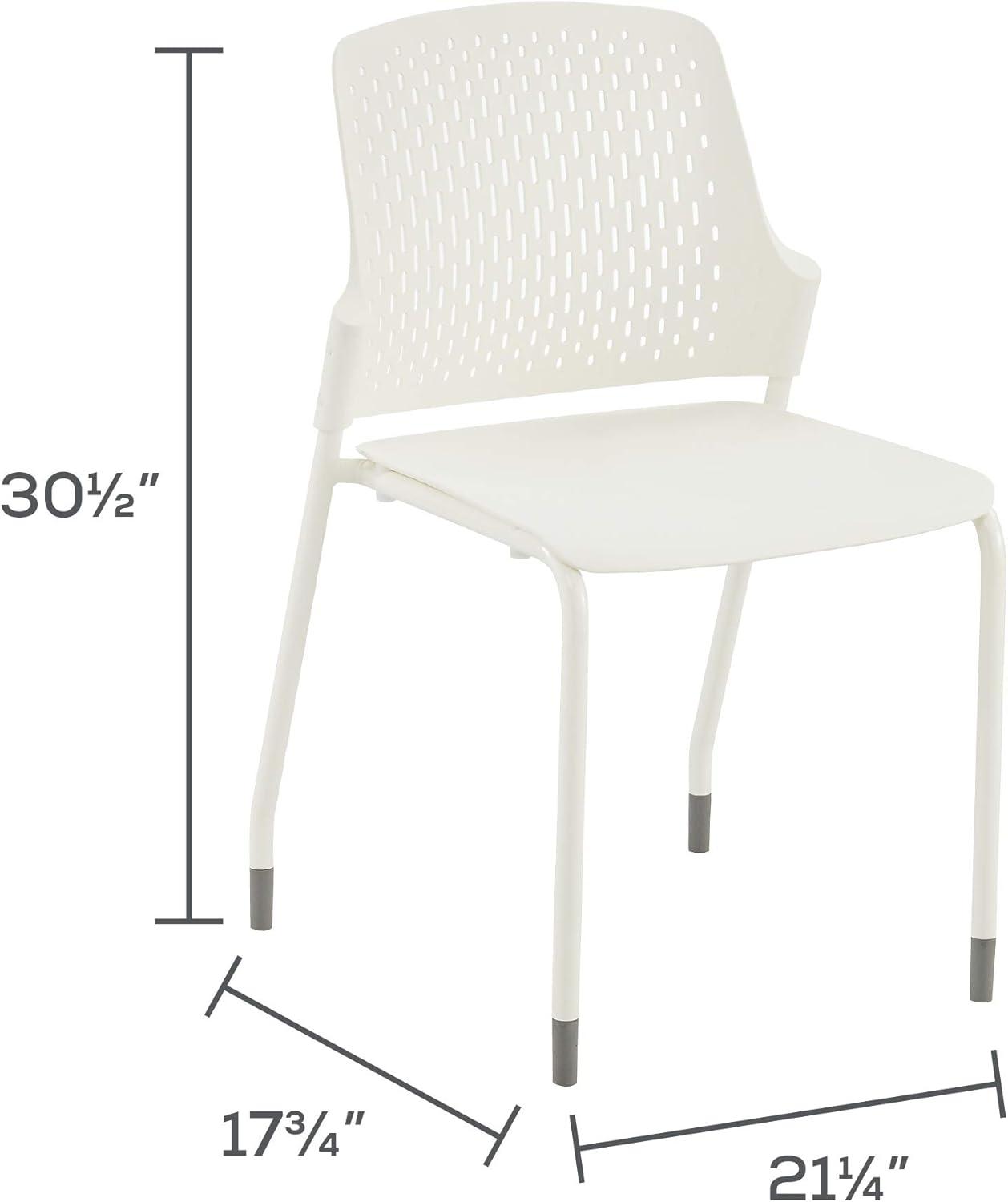 Next Stack Chairs(4) in White - 19.75"L x 19.75"W x 33"H