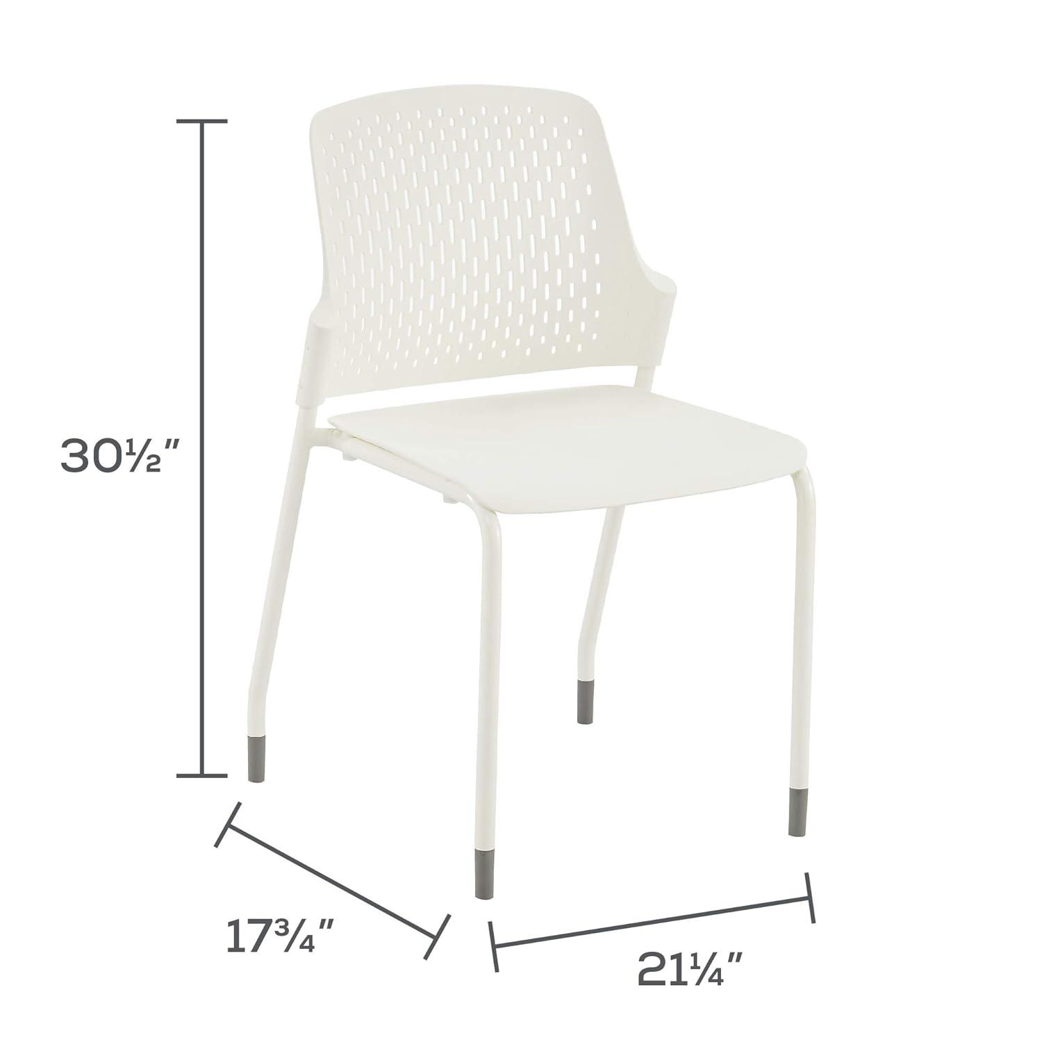 Next Stack Chairs(4) in White - 19.75"L x 19.75"W x 33"H