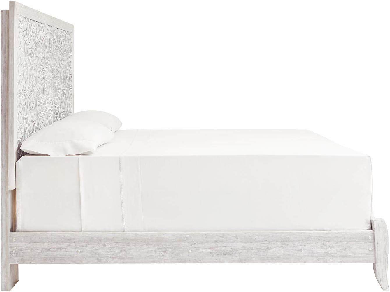 King Paxberry Panel Headboard White - Signature Design by Ashley: Traditional Style, Adjustable Height, Laminate Finish