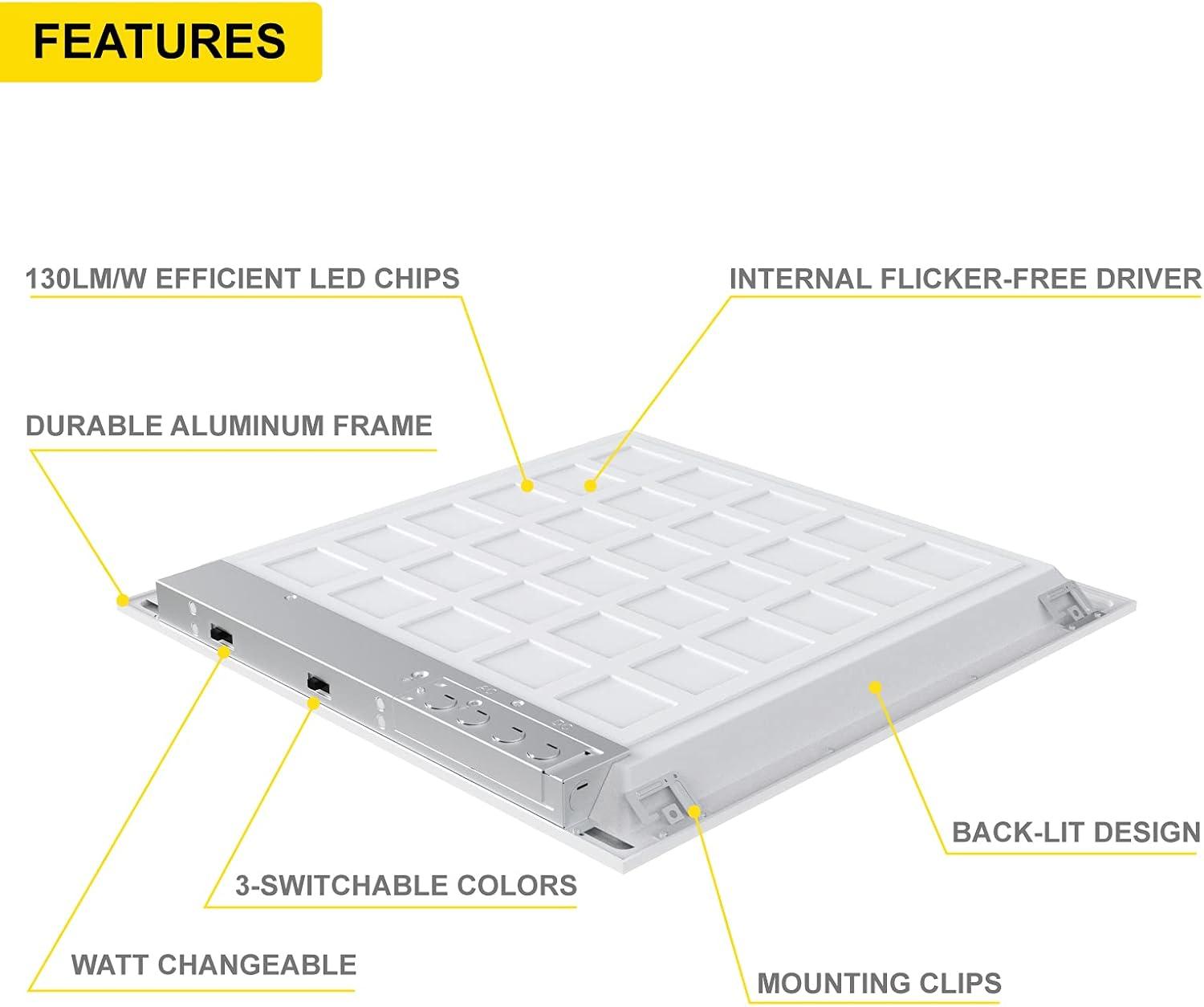 Dimmable Square Ceiling Light (Set of 4)