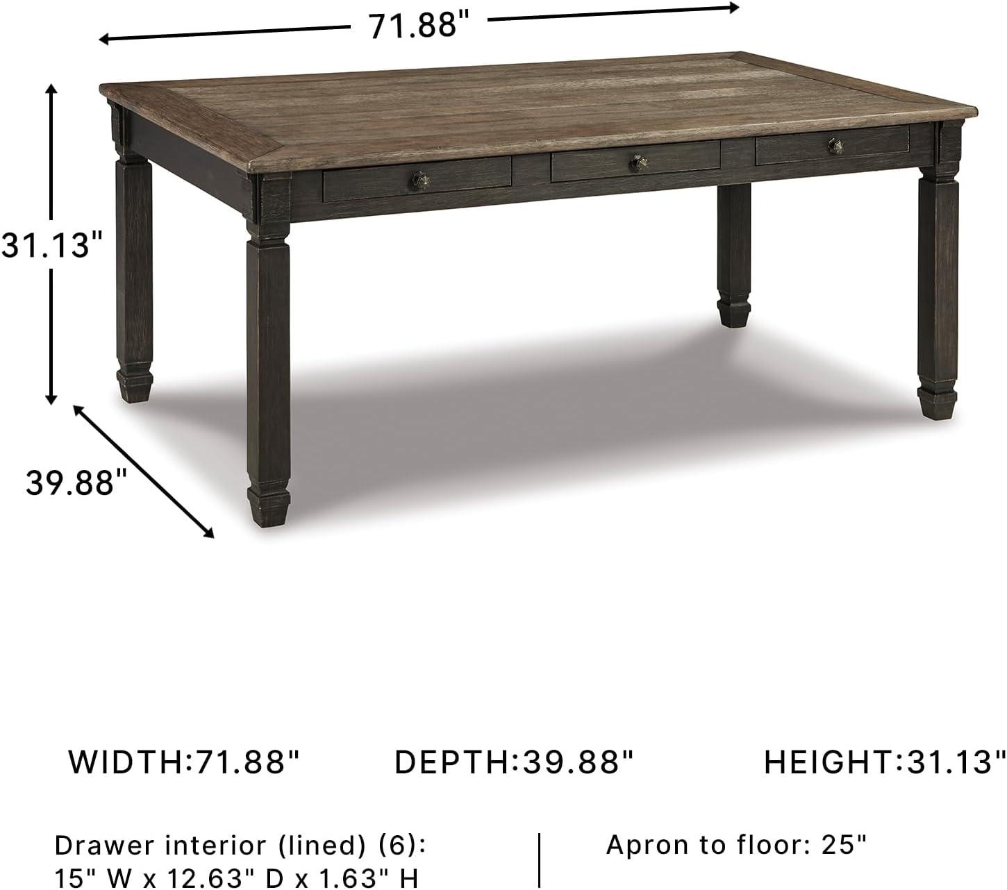 Signature Design by Ashley Tyler Creek Storage Dining Table in Black and Gray