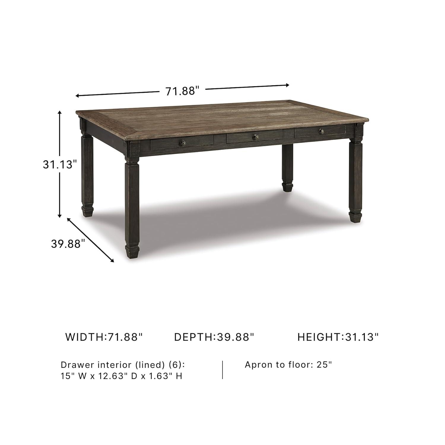 Signature Design by Ashley Tyler Creek Storage Dining Table in Black and Gray
