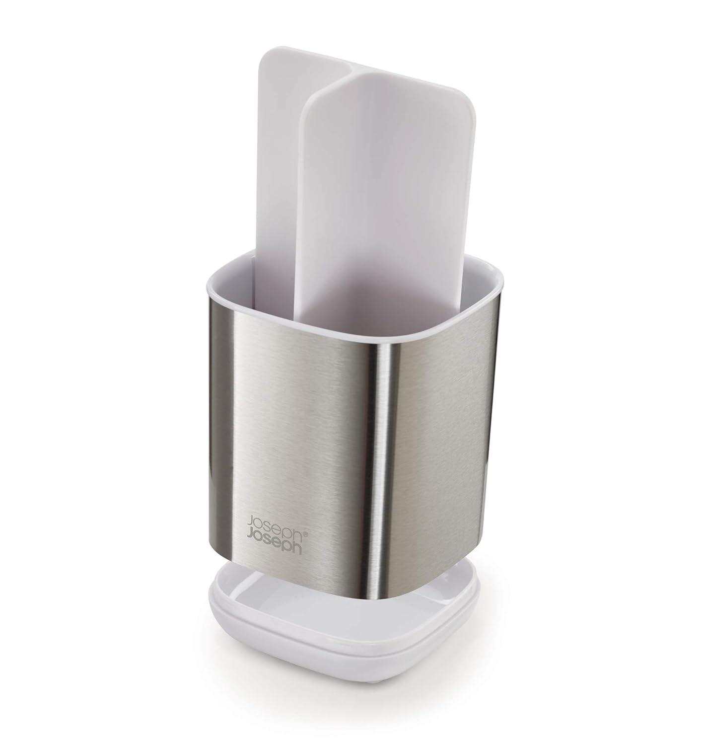 Joseph Joseph Joseph Joseph EasyStore Stainless Steel Compact Toothbrush Holder