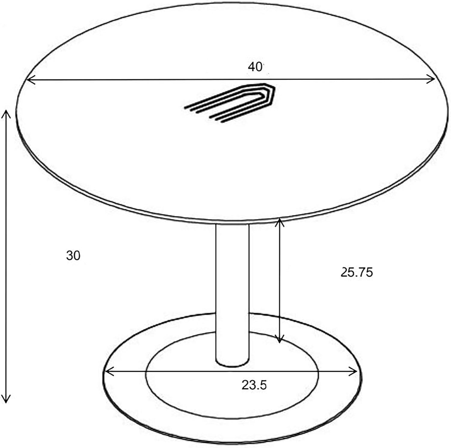 Clora Round Dining Table Walnut and Black