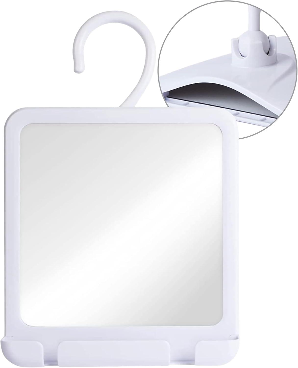 Hanging White Shower Mirror