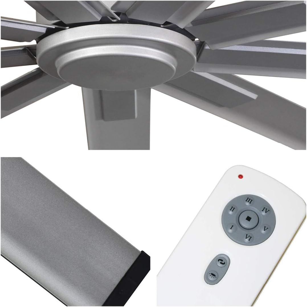 Big Air 96" Silver Industrial Ceiling Fan with Remote