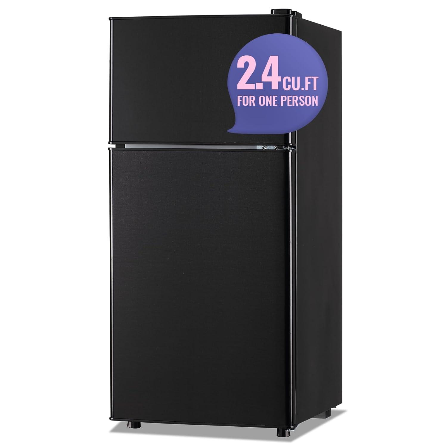 DEMULLER DEMULLER Arcticfresh Storage Suite 2.4 Cubic Feet Freestanding Mini Fridge with Freezer