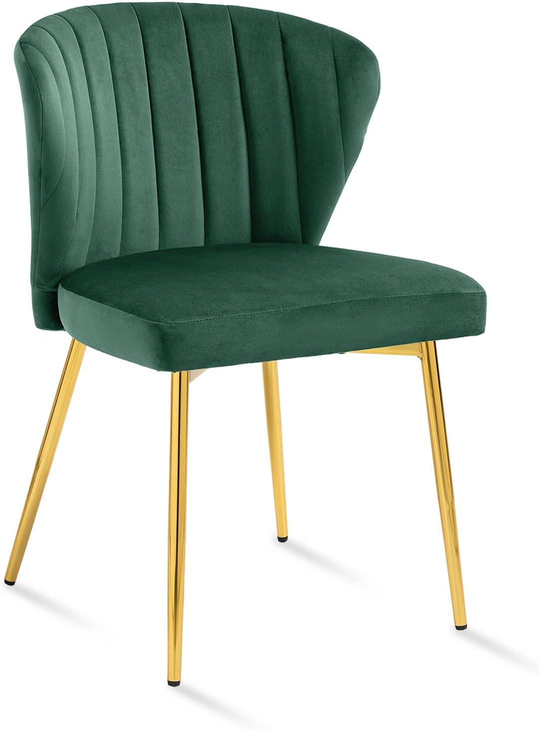 Isaac Velvet Accent Dining Chair Set of 2 | Karat Home - Fuchsia