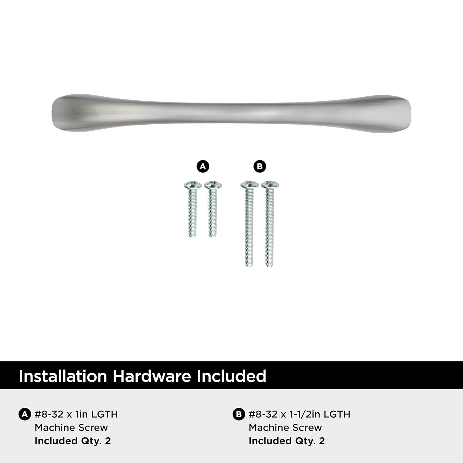 Satin Nickel 3-3/4 Inch Modern Cabinet Pull