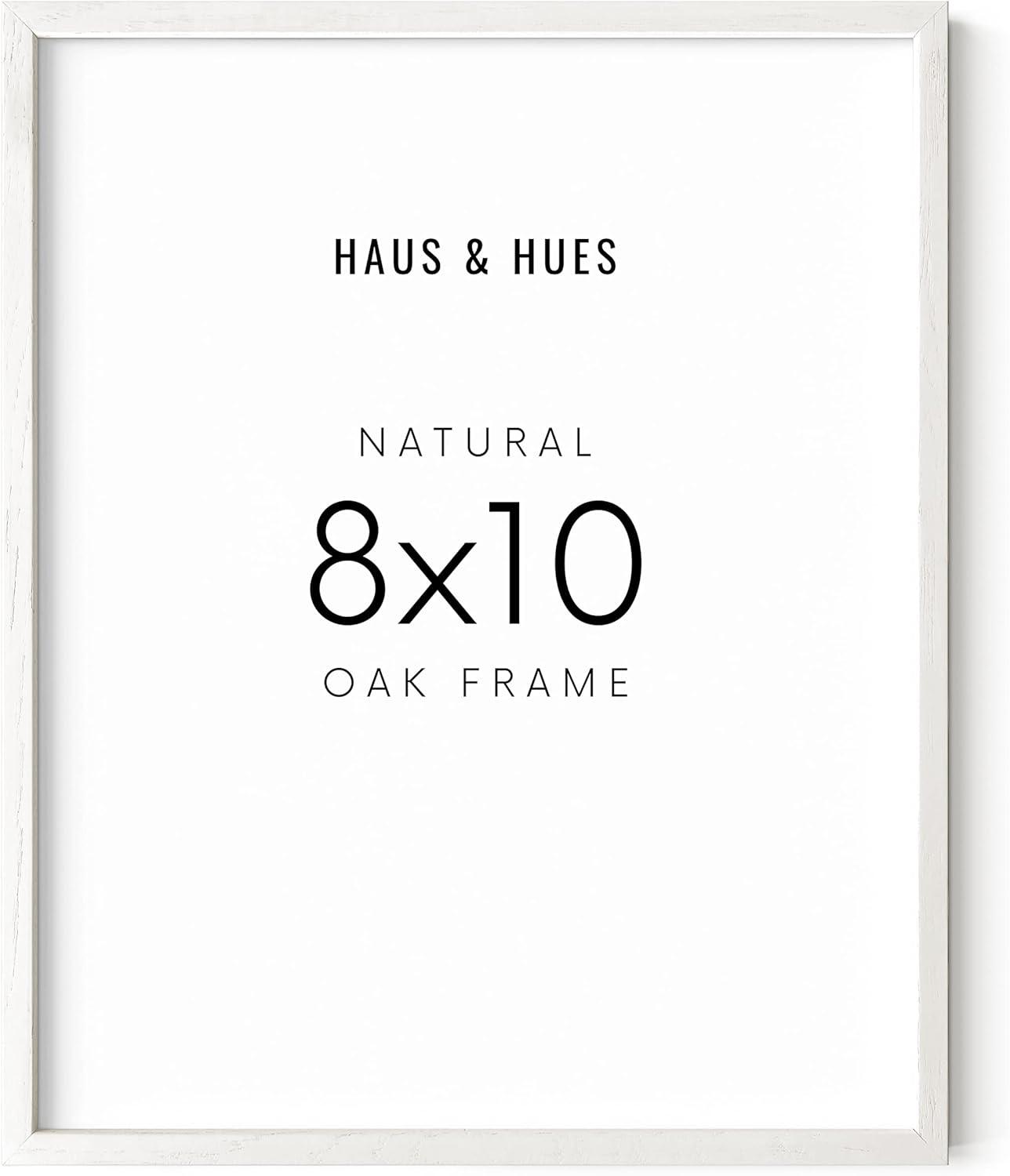 Haus and Hues Oak Picture Frame, White, 8x10