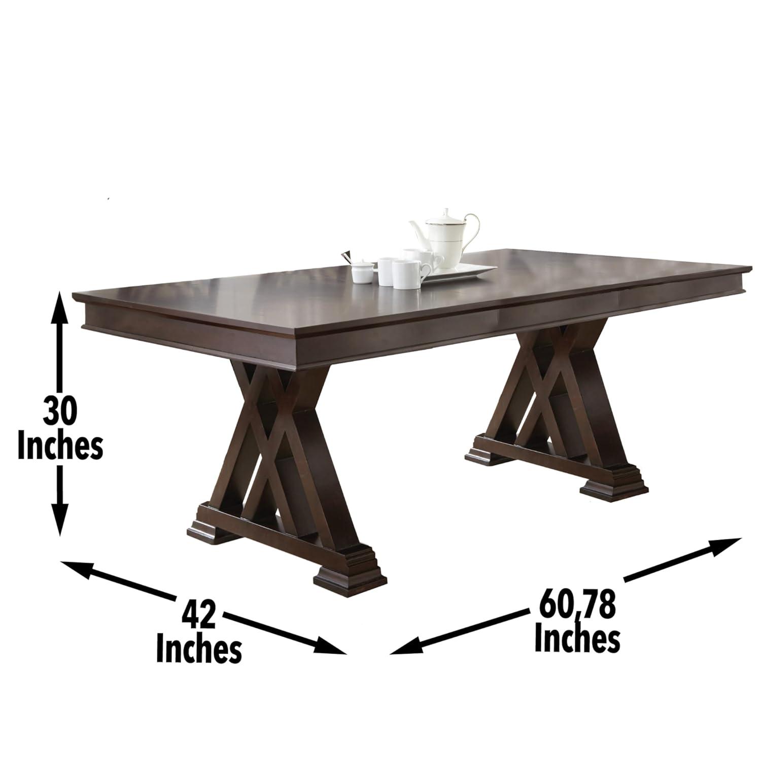 Hildi Extendable Dining Table Espresso - Steve Silver Co.