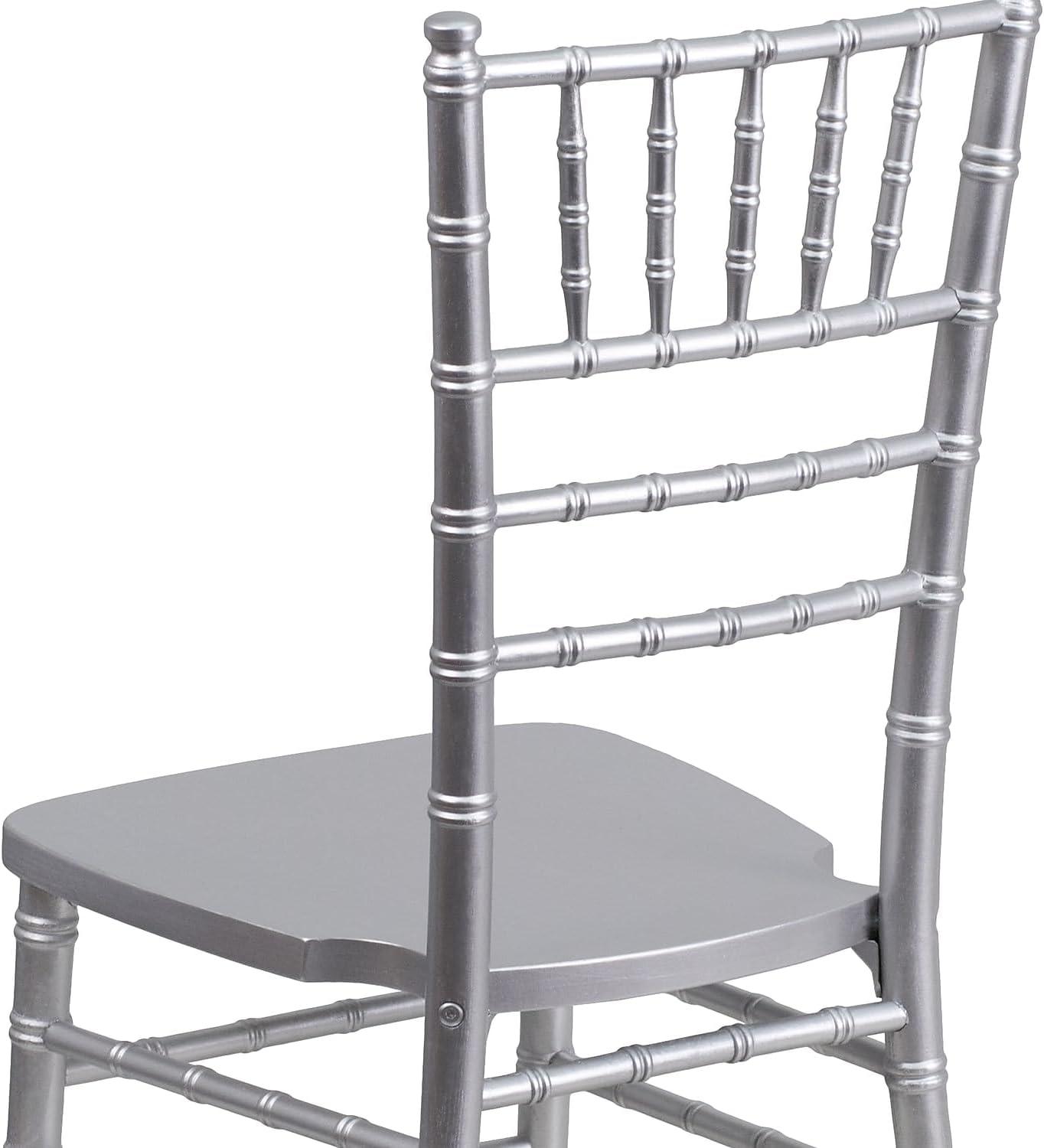 Elegant Silver Wood Chiavari Banquet Chair