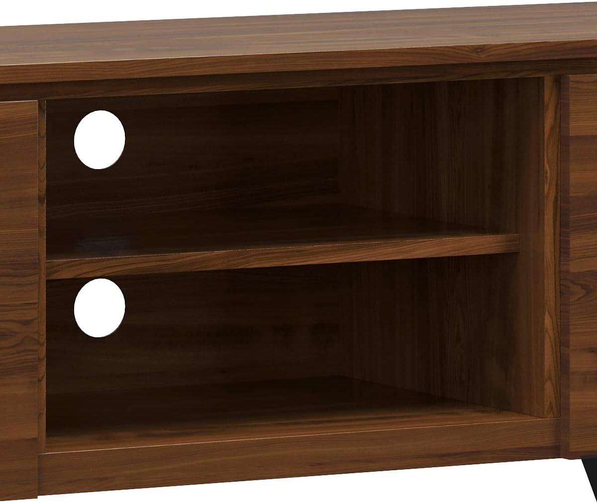 Simpli Home Lowry 63"W Solid Wood Modern Industrial TV Stand for TVs up to 70" with Storage