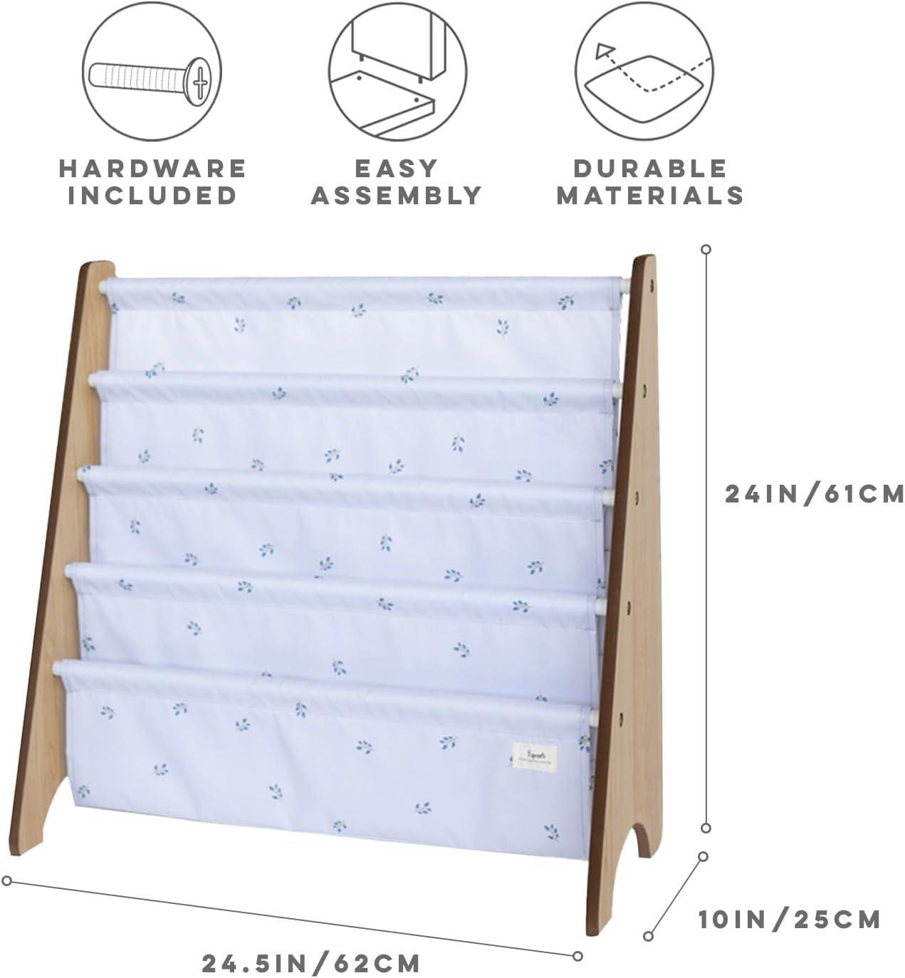 3 Sprouts URKS 3 Sprouts - Book Shelf - Kids Book Rack Organizer  - Baby Room Bookcase