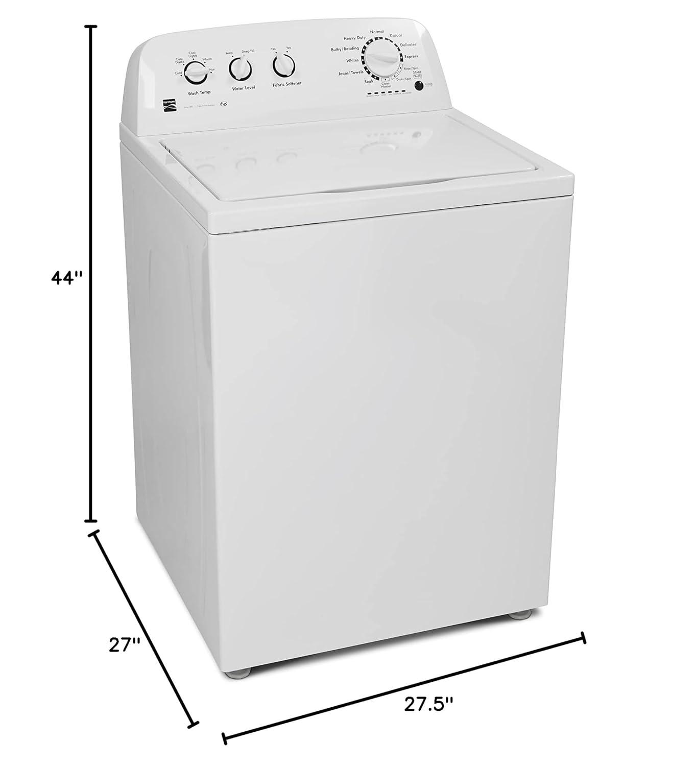 Kenmore 20362 Triple Action Agitator Top-Load Washer, 3.8 cu. ft, White