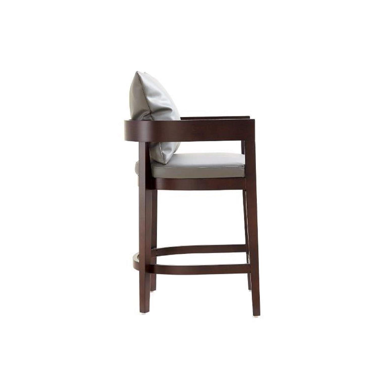 Ritz Beech Wood Counter Height Barstool Gray - Manhattan Comfort