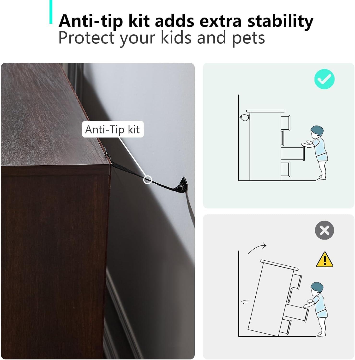 Ebern Designs Farmhouse Cherry Red Curved Tall 4 Drawers Dresser for Bedroom, 4 Chest of Drawers for Closet