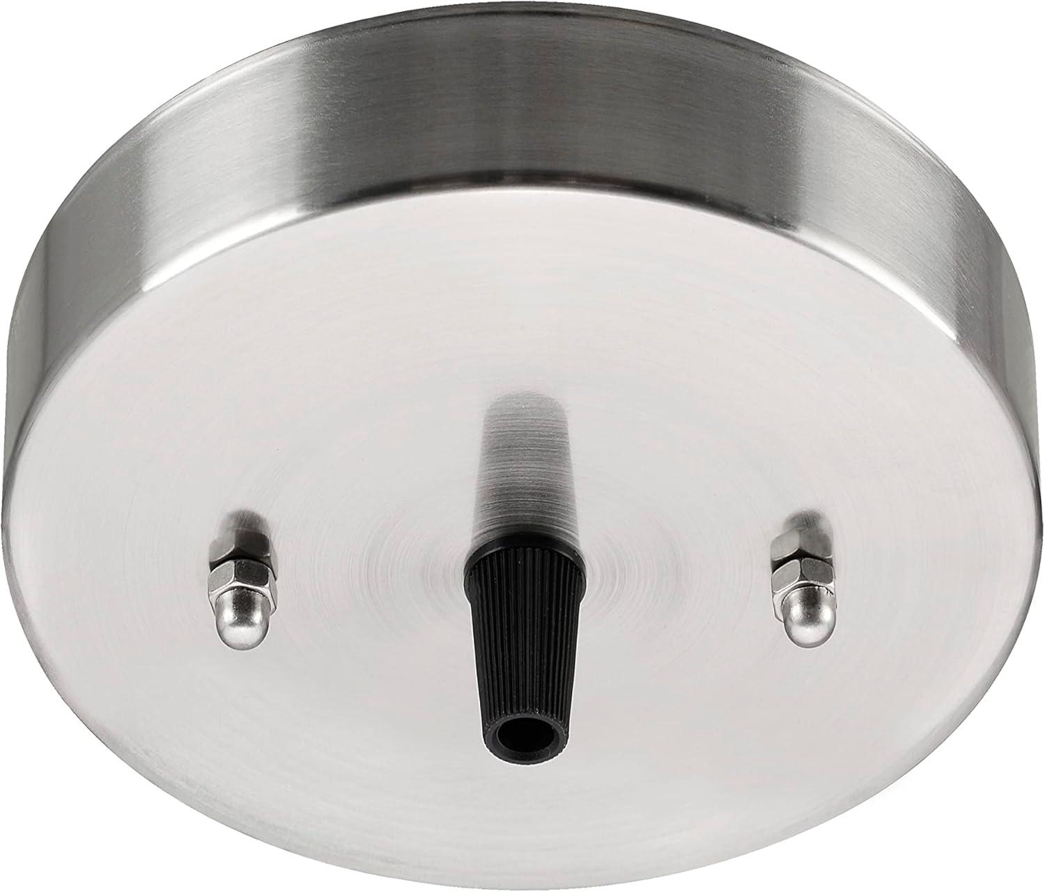 Aspen Creative 21512-22 Canopy Kit, 5-1/8"D, 7/16" Center Hole, Matte White, 2PK