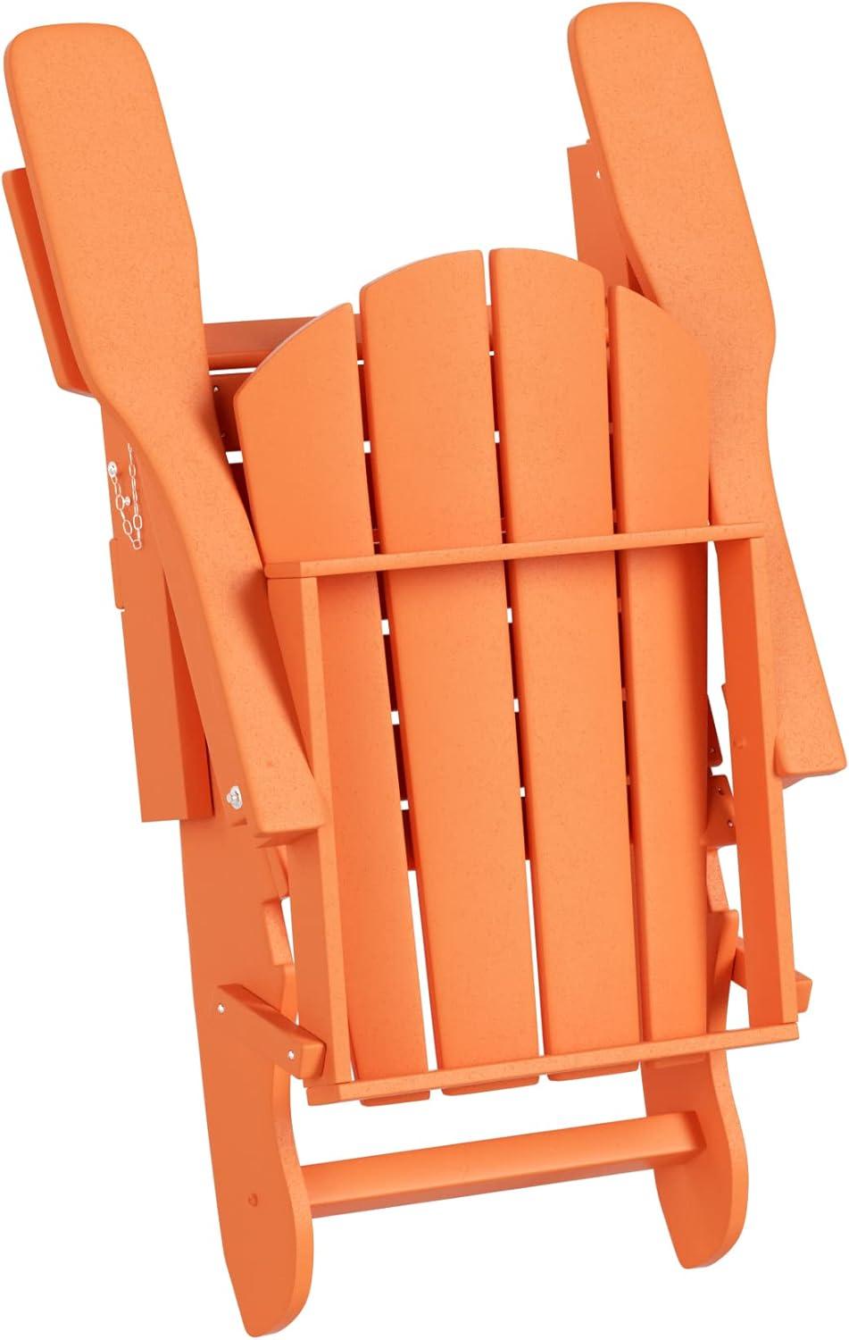 Westin Outdoor Braxton Folding Plastic Adirondack Chair (Set of 2), Orange