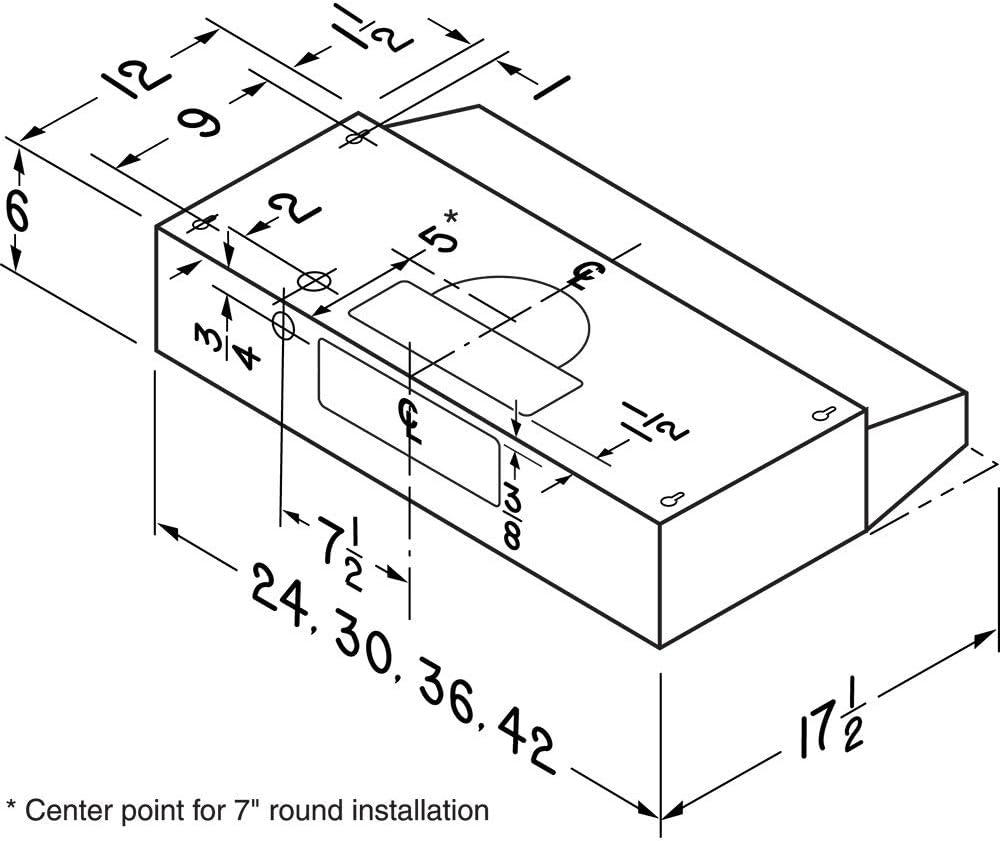 Broan NuTone Broan NuTone 30" Steel 160 CFM Convertible Under Cabinet Range Hood with Mesh Filter F403023