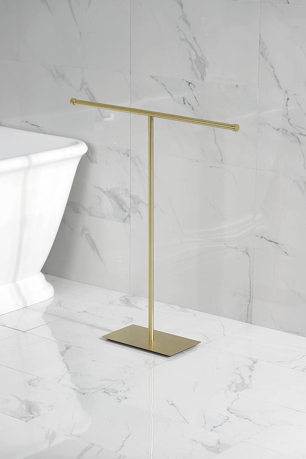 Oil Rubbed Bronze T-Shape Towel Rack with Weighted Base