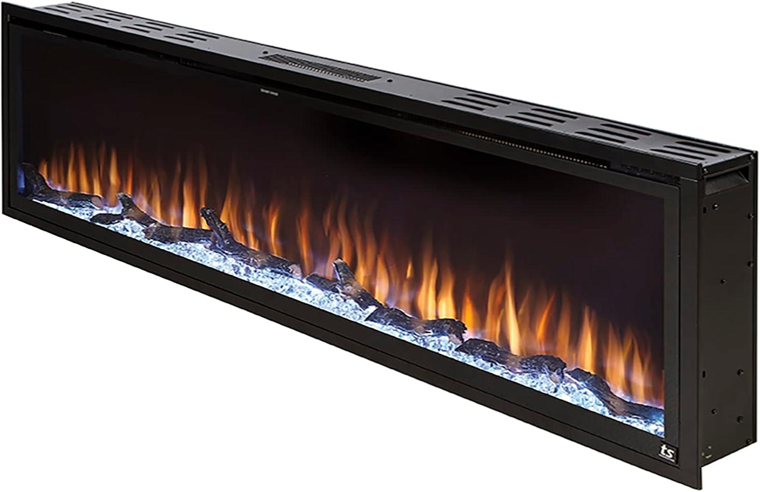 Sideline Elite 84" Black Smart Electric Fireplace