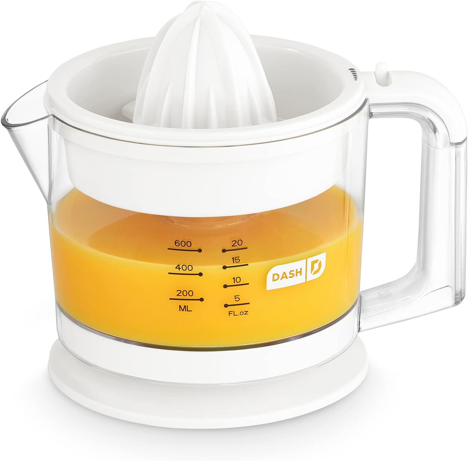 White Electric Citrus Press with Reverse Function, 32 oz