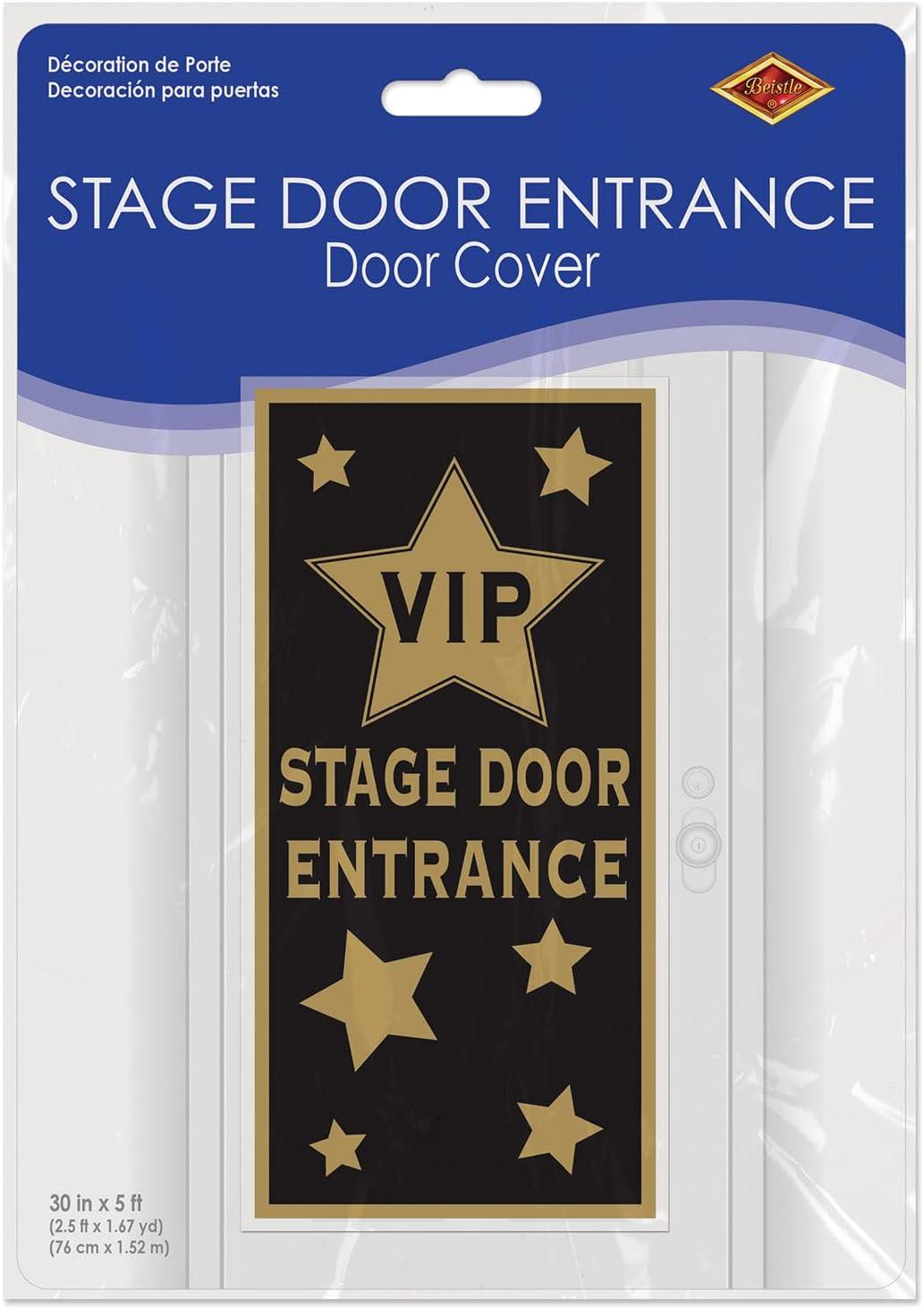 Beistle VIP Stage Door Entrance Door Cover, 5' x 30", (2/Pkg) Multicolored