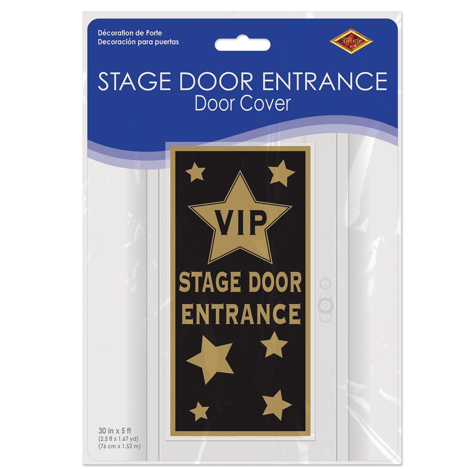 Beistle VIP Stage Door Entrance Door Cover, 5' x 30", (2/Pkg) Multicolored