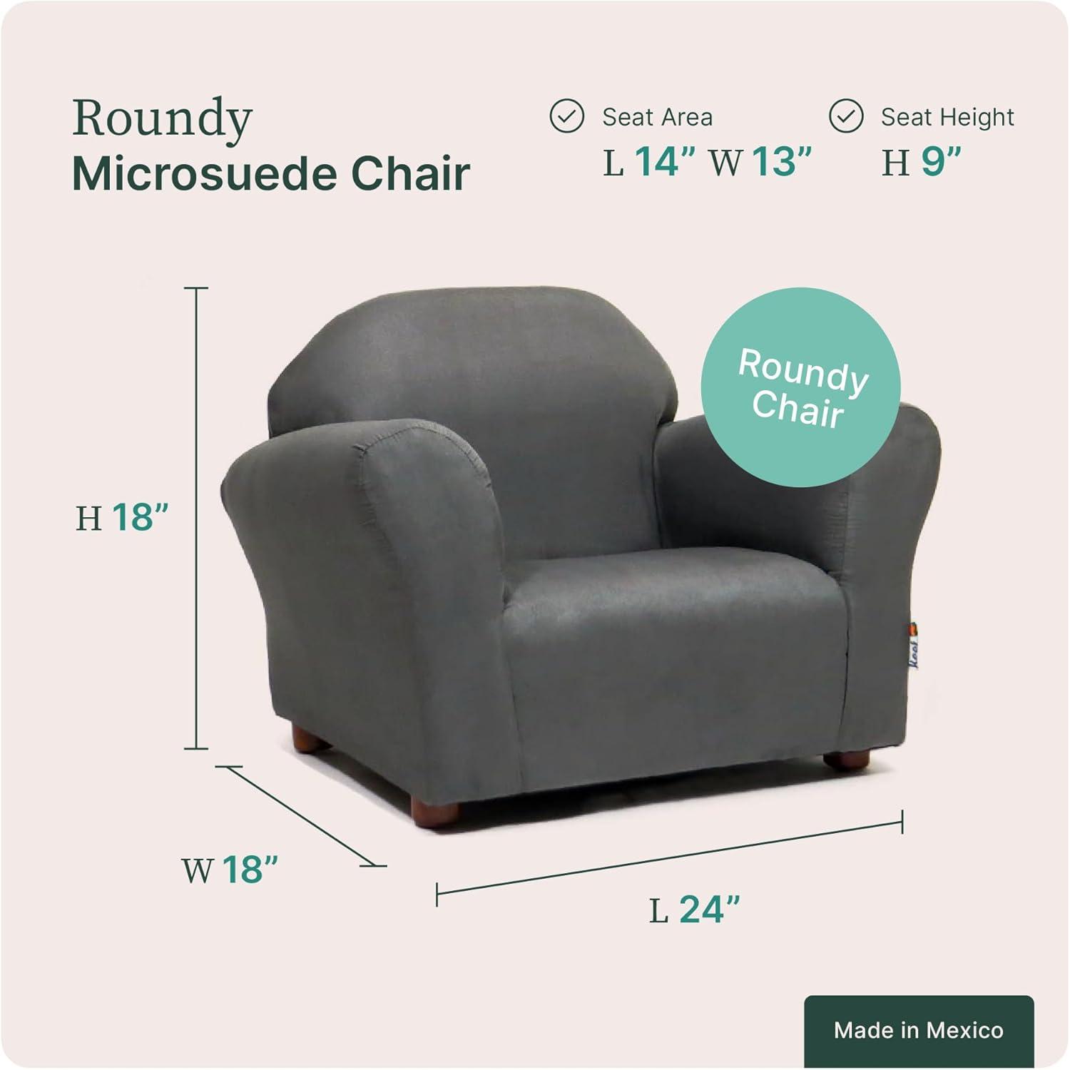 Keet Keet Roundy Microsuede Chair Charcoal