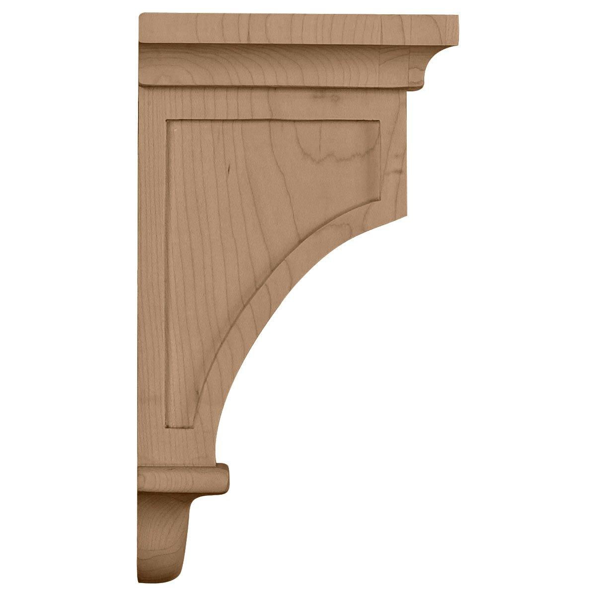 Ekena Millwork 5"W x 5"D x 9"H Arts and Crafts Corbel, Rubberwood