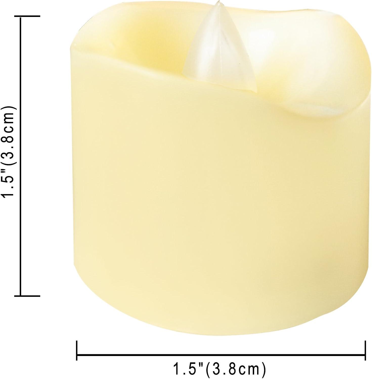 Candle Choice 6 Piece Flameless LED Votive Candles with Remote & Timer - Realistic Flickering Battery-operated Powered Electronic Tealight Candles 1.5”x1.5” Long Lasting Batteries Included 6-Pack