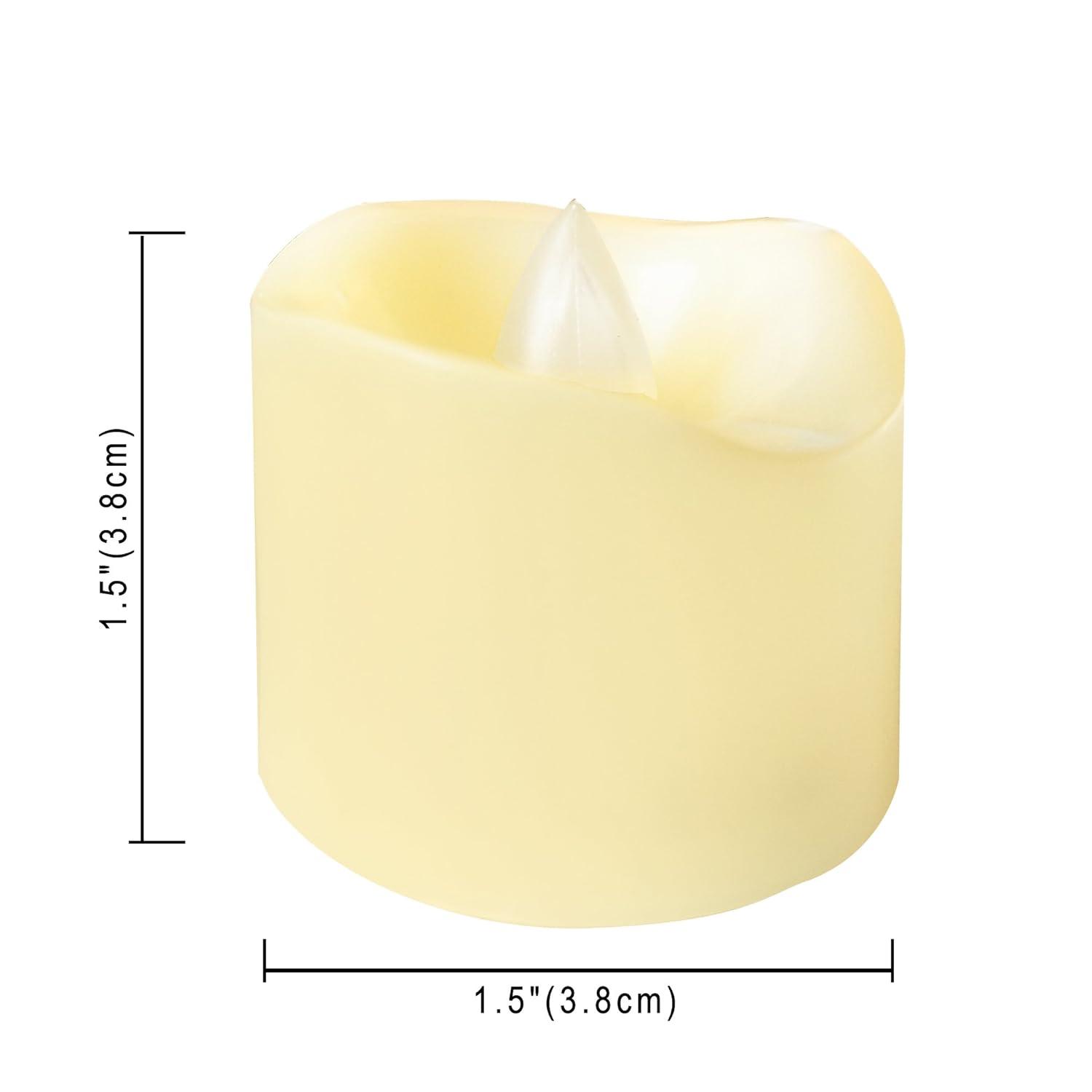 Candle Choice 6 Piece Flameless LED Votive Candles with Remote & Timer - Realistic Flickering Battery-operated Powered Electronic Tealight Candles 1.5”x1.5” Long Lasting Batteries Included 6-Pack