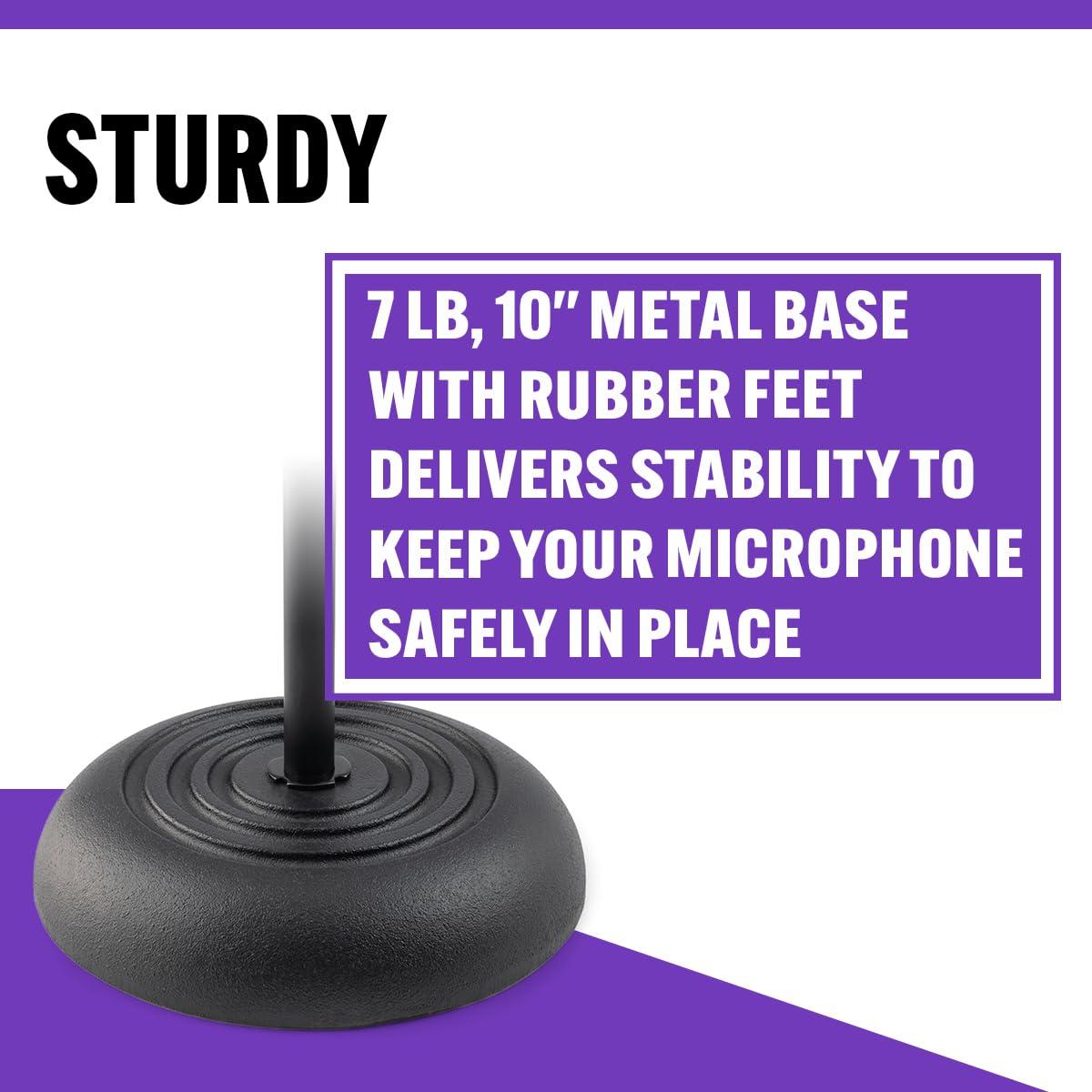 On-Stage MS7201B Round Base Microphone Stand