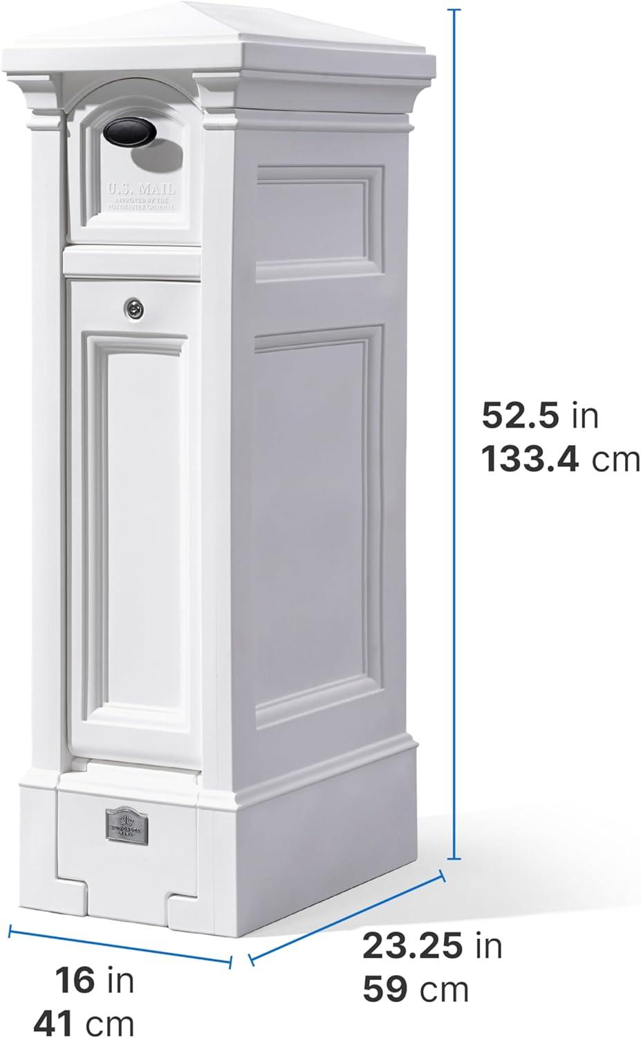 Atherton Reserve White Lockable Plastic Storage Mailbox